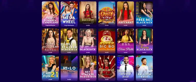 לובי קזינו לייב של Wazbee